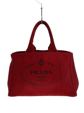 Prada Canapa Handbag Canvas RED places